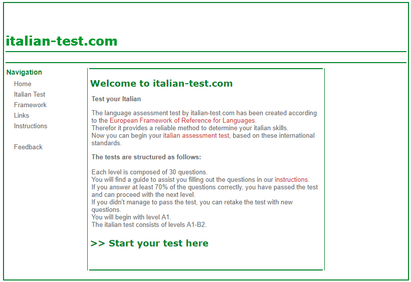 آزمون های زبان ایتالیایی 